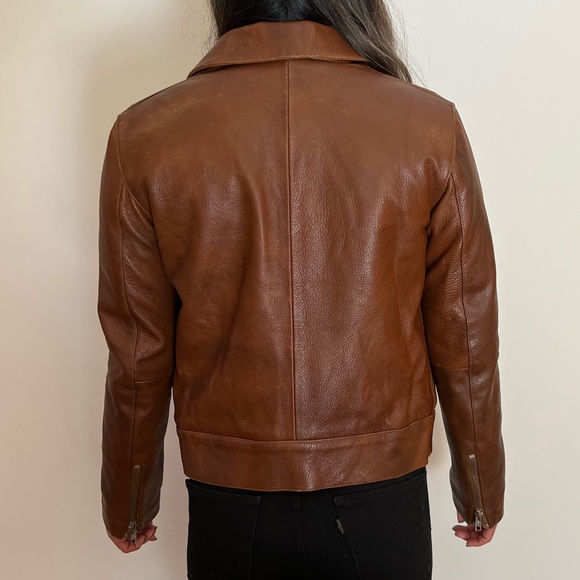 Brown Alternative Leather Jacket Sz Small - manufactured for Levi’s - Picture 4 of 9